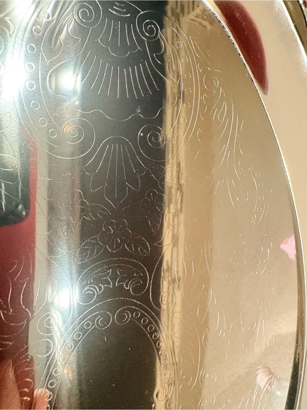 Silver Decorative Oval Serving Tray - Elegant Home Bath Accent